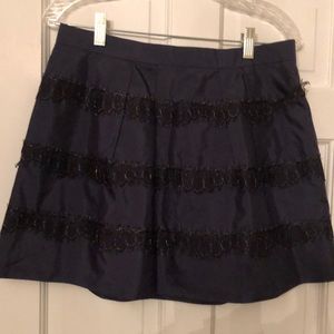 JCrew Lace-Ribbed Skirt with Silk Lining Size 8